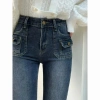 Quần jean túi hộp ống loe cạp cao thời trang nữ - Giá chỉ 240k, giảm tới 22% 4