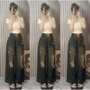 Quần jean xuông nấm khoá chước, chun sau dài 92-96cm - Giá sỉ 180k, giảm còn 144k