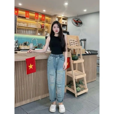 Quần Jeans Baggy Thêu 3 Màu Giá Sỉ 129k Giá Gốc 163.830 Ảnh Thực 3
