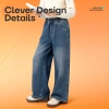 Quần Jeans Bé Gái HKAM Denim Lông Cừu Mùa Đông - Giữ Ấm, Thoải mái, Giá 320.000 5