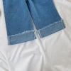 Quần Jeans Bé Gái Ống Suông Lưng Thun Gấu Xắn Tua Nhẹ Vải Bò Mềm Mịn - Giá 199k 7