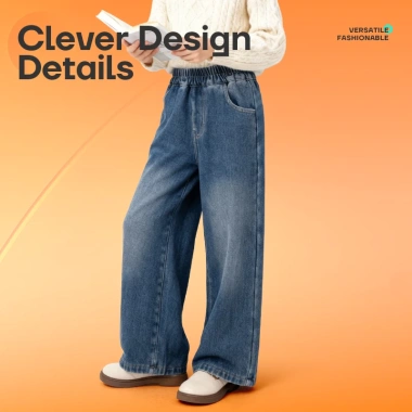 Quần Jeans Bé Trai Lông Cừu Denim Giữ Ấm Thoải Mái In Hình Người Không Gian 5