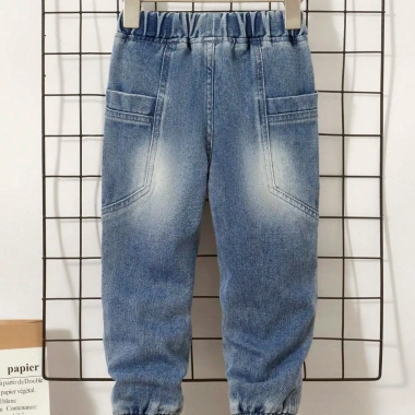 Quần jeans bò BabyloveGO cho bé trai, jogger chun gấu Hàn Quốc, giá ưu đãi 179k 2