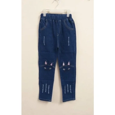 Quần Jeans Bò Dài Cho Bé 20-40kg, Chất Liệu Dày, Màu Xanh, Giá 93.000₫, Thoải Mái 2