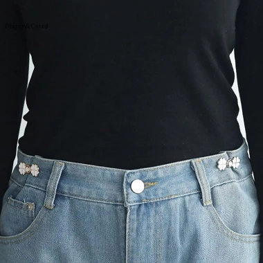 Quần Jeans Bốn Lá Cỏ Kim Loại - Nút Chụp Tháo Rời, Kẹp Thắt Lưng DIY, Diaper và CORED Thời Trang