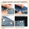 Quần Jeans Bốn Lá Cỏ Kim Loại - Nút Chụp Tháo Rời, Kẹp Thắt Lưng DIY, Diaper và CORED Thời Trang 7