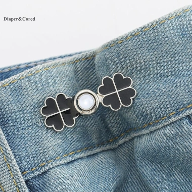 Quần Jeans Bốn Lá Cỏ Kim Loại - Nút Chụp Tháo Rời, Kẹp Thắt Lưng DIY, Diaper và CORED Thời Trang 10 Quần Jeans Bốn Lá Cỏ Kim Loại - Nút Chụp Tháo Rời, Kẹp Thắt Lưng DIY, Diaper và CORED Thời Trang 10