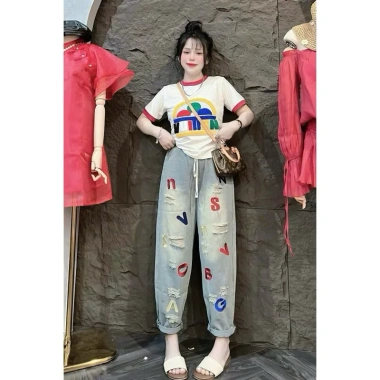Quần Jeans Cạp Chun Loại 1 Hàng QC - Ảnh Thật, Mềm Không Xù, Giá 300.000₫ 5