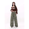 Quần jeans công sở nữ thêu nhiều túi, ống đứng rộng, mùa xuân 2.025 - Giá 386k 2