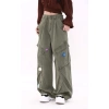 Quần jeans công sở nữ thêu nhiều túi, ống đứng rộng, mùa xuân 2.025 - Giá 386k 5