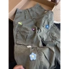 Quần jeans công sở nữ thêu nhiều túi, ống đứng rộng, mùa xuân 2.025 - Giá 386k 7