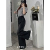 Quần Jeans Culottes ống suông rộng wash lưng cao - Ảnh tự chụp, chỉ 415.000₫ 4