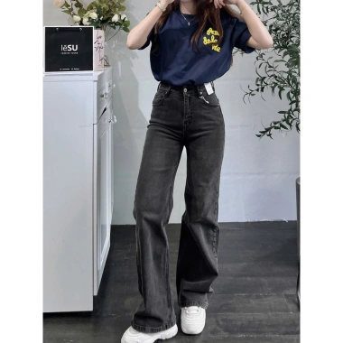 Quần Jeans Culottes Suông Dài ZR 6M - Trơn, Đa Dụng, Giá 375.000đ (Giảm 20%) 9