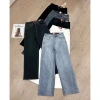Quần Jeans Culottes Suông Trơn Dài LV ẢNH TỰ CHỤP Giá chỉ 375.000₫ giảm 105.000₫
