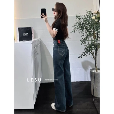 Quần Jeans Culottes Suông Trơn Dài LV ẢNH TỰ CHỤP Giá chỉ 375.000₫ giảm 105.000₫