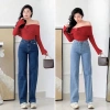Quần Jeans Culottes Suông Trơn Không Wash Ảnh Tự Chụp Giá 365k Giảm Đến 73k 2