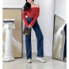Quần Jeans Culottes Suông Trơn Không Wash Ảnh Tự Chụp Giá 365k Giảm Đến 73k 7