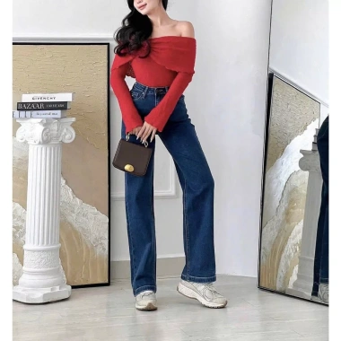 Quần Jeans Culottes Suông Trơn Không Wash Ảnh Tự Chụp Giá 365k Giảm Đến 73k 7
