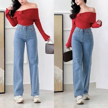 Quần Jeans Culottes Suông Trơn Không Wash Ảnh Tự Chụp Giá 365k Giảm Đến 73k 9