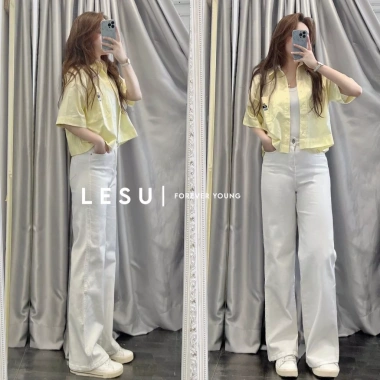 Quần Jeans Culottes Suông Trơn Thêu Tim ZR – Giá Ưu Đãi 395k, Phong Cách Năng Động 12