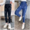 Quần jeans dài size đại bé gái 24-33kg, mềm mại, thời trang, giá ưu đãi 107.400₫