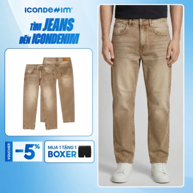 Quần Jeans Nam ICONDENIM Dune Form Straight - Đường cắt chuẩn, co giãn, giá 599.000₫ giảm từ 724.790₫ Quần Jeans Nam ICONDENIM Dune Form Straight - Đường cắt chuẩn, co giãn, giá 599.000₫ giảm từ 724.790₫