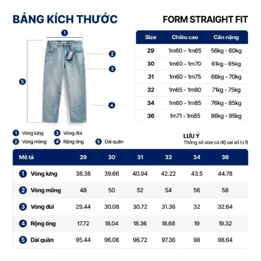 Quần jeans nam ICONDENIM ống đứng dáng suông Lightweight siêu nhẹ, chống nhăn ICON105 – Giá 538.100₫ 9 Quần jeans nam ICONDENIM ống đứng dáng suông Lightweight siêu nhẹ, chống nhăn ICON105 – Giá 538.100₫ 9