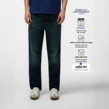 Quần jeans nam ICONDENIM ống đứng dáng suông Lightweight siêu nhẹ, chống nhăn ICON105 – Giá 538.100₫ 14 Quần jeans nam ICONDENIM ống đứng dáng suông Lightweight siêu nhẹ, chống nhăn ICON105 – Giá 538.100₫ 14