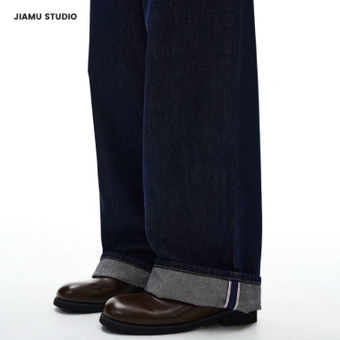 Quần Jeans Nam Ống Rộng Jiamu Studio - Selvedge Cao Cấp, Retro Vintage 625k