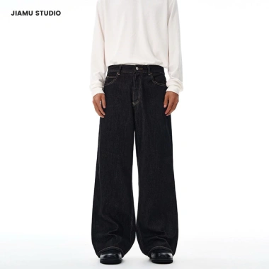 Quần Jeans Nam Ống Rộng Jiamu Studio - Selvedge Cao Cấp, Retro Vintage 625k