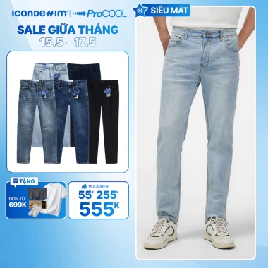Quần jeans nam PROCOOL ICONDENIM slimfit công nghệ Coolmax mát lạnh, ôm vừa, mềm mịn - Giá giảm 664.000đ Quần jeans nam PROCOOL ICONDENIM slimfit công nghệ Coolmax mát lạnh, ôm vừa, mềm mịn - Giá giảm 664.000đ