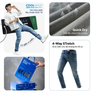 Quần jeans nam PROCOOL ICONDENIM slimfit công nghệ Coolmax mát lạnh, ôm vừa, mềm mịn - Giá giảm 664.000đ 4 Quần jeans nam PROCOOL ICONDENIM slimfit công nghệ Coolmax mát lạnh, ôm vừa, mềm mịn - Giá giảm 664.000đ 4