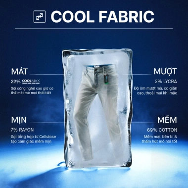 Quần jeans nam PROCOOL ICONDENIM slimfit công nghệ Coolmax mát lạnh, ôm vừa, mềm mịn - Giá giảm 664.000đ 5 Quần jeans nam PROCOOL ICONDENIM slimfit công nghệ Coolmax mát lạnh, ôm vừa, mềm mịn - Giá giảm 664.000đ 5