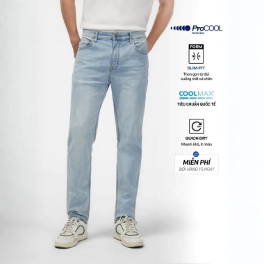 Quần jeans nam PROCOOL ICONDENIM slimfit công nghệ Coolmax mát lạnh, ôm vừa, mềm mịn - Giá giảm 664.000đ 11 Quần jeans nam PROCOOL ICONDENIM slimfit công nghệ Coolmax mát lạnh, ôm vừa, mềm mịn - Giá giảm 664.000đ 11