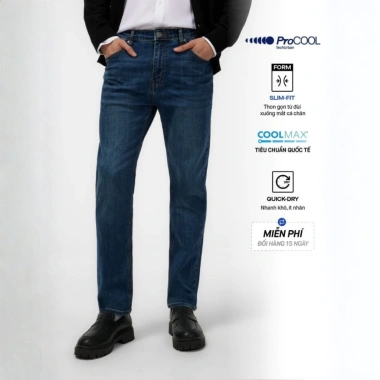Quần jeans nam PROCOOL ICONDENIM slimfit công nghệ Coolmax mát lạnh, ôm vừa, mềm mịn - Giá giảm 664.000đ 12 Quần jeans nam PROCOOL ICONDENIM slimfit công nghệ Coolmax mát lạnh, ôm vừa, mềm mịn - Giá giảm 664.000đ 12