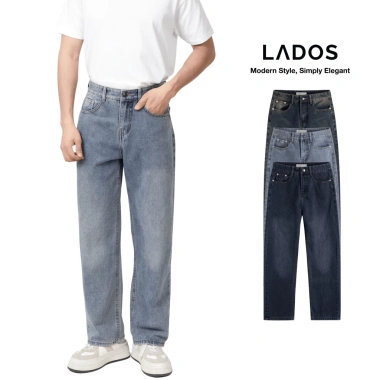 Quần Jeans nam Wash cao cấp LADOS 24.199 form suông, jean dày đứng form, chính hãng - 253.000₫