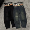Quần Jeans Nữ Baggy Co Giãn Rách Gối Lưng Cao Tôn Dáng với Belt Cao Cấp - 445.550₫ 6