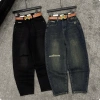 Quần Jeans Nữ Baggy Co Giãn Rách Gối Lưng Cao Tôn Dáng với Belt Cao Cấp - 445.550₫ 7