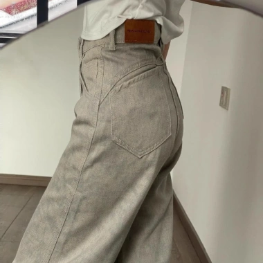 Quần Jeans Nữ Dáng Thẳng Rộng Màu Xám Nhạt - Giá 105.840, Thời Trang Mùa Hè