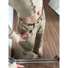 Quần Jeans Nữ Ống Đứng Cạp Cao Kaki Retro Mỹ - Phong Cách Thu Đông, Thiết Kế Ống Rộng, Giá 350.000₫ 3