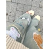 Quần jeans nữ ống rộng cạp cao họa chú chó con Nhật Bản - Thiết kế mùa thu, ôm sát, giảm giá 20% chỉ 321.000₫ 5