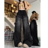 Quần jeans nữ ống rộng dáng suông, nhiều túi, giặt mài rách - Giá 299.000₫ 5