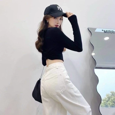 Quần Jeans Nữ Ống Rộng Màu Trắng Siêu Hot - Form Chuẩn Giá Bán Sỉ 139k 6