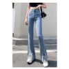 Quần jeans nữ ổng vẩy xẻ gấu, lưng cao co giãn, 3 màu đen-xanh nhạt-xanh đậm, giá 211.000₫ 7