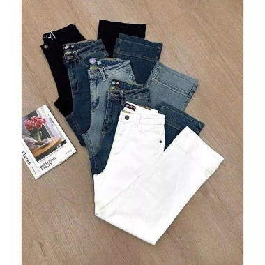 Quần Jeans Ống Đứng 9 Tấc Lai To TM - Trơn, Ảnh Tự Chụp, Giá Chỉ 370.000 VNĐ 8