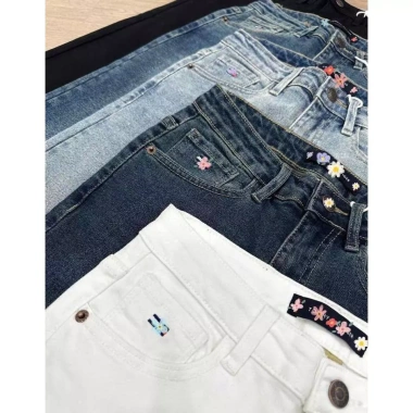 Quần Jeans Ống Đứng 9 Tấc Lai To TM - Trơn, Ảnh Tự Chụp, Giá Chỉ 370.000 VNĐ 9