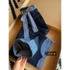 Quần jeans ống rộng cỡ lớn nữ thiết kế nơ, cạp cao, vải co giãn, mùa xuân 2.025 8