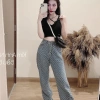 Quần Jeans Ống Rộng Thêu Nổi Hàng Quảng Châu - Hot Trend Giá 330k 3