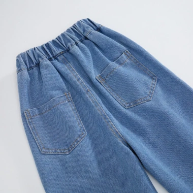 Quần Jeans Ống Suông Bé Gái Lưng Thun Gấu Phối Ren Vải Bò Mềm Mịn Giá 202.000đ 6