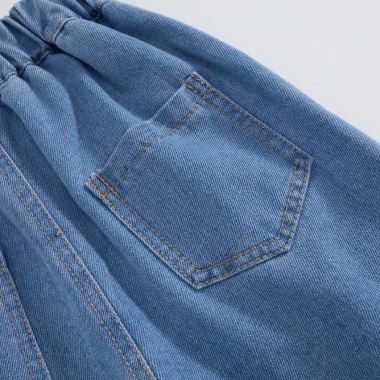 Quần Jeans Ống Suông Bé Gái Lưng Thun Gấu Phối Ren Vải Bò Mềm Mịn Giá 202.000đ 7